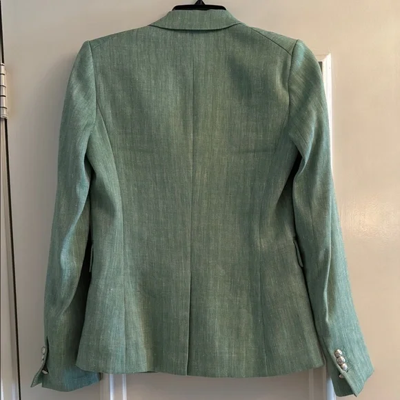 NWT size 0 Veronica Beard Green Herringbone Blazer. Dickey Jacket - Picture 7 of 7
